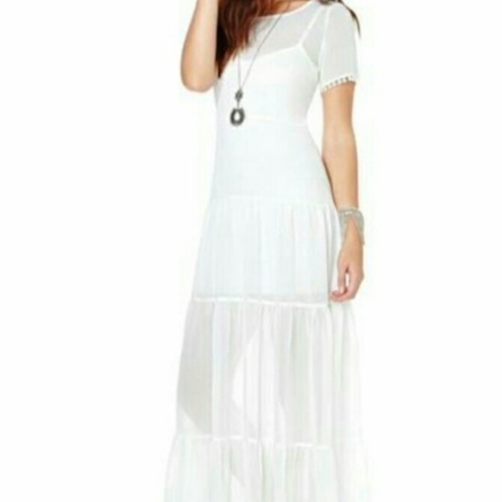 For Love And Lemons White Maxi Dress